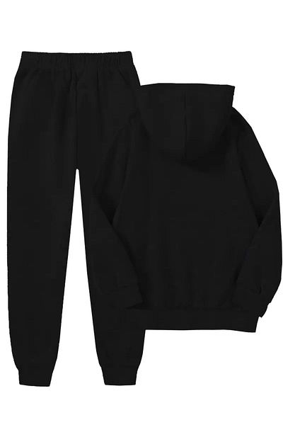 aynewmoda Set de trening cu glugă imprimat RUO