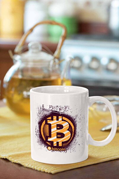 Piktorya كوب بطبعة بيتكوين
