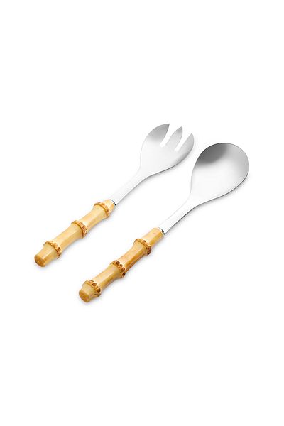 Karaca Bamboo Garden 2 Piece Salad Serving Set