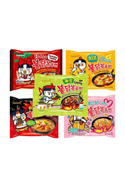 Genel Markalar Hot Chicken Ramen 5'li Kombo Karışık Paket‏