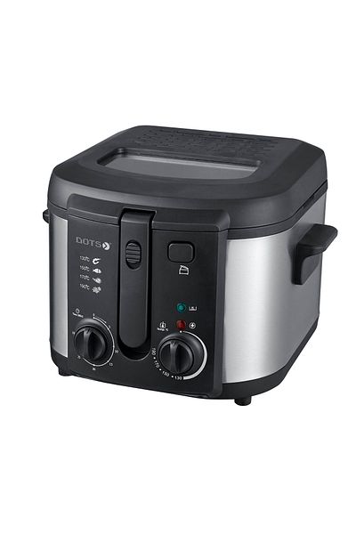 DOTS 2.5 Liter -Air Fryer - 1450-1600 Watt - Silver & Black