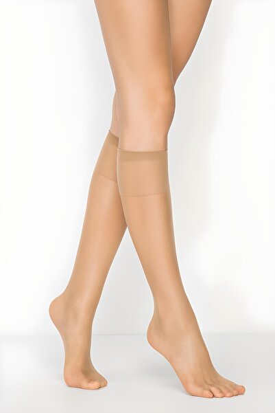 DoDe Flora Pachet de 6 șosete subțiri, strălucitoare, fără vârf, 15 den, PNTİ