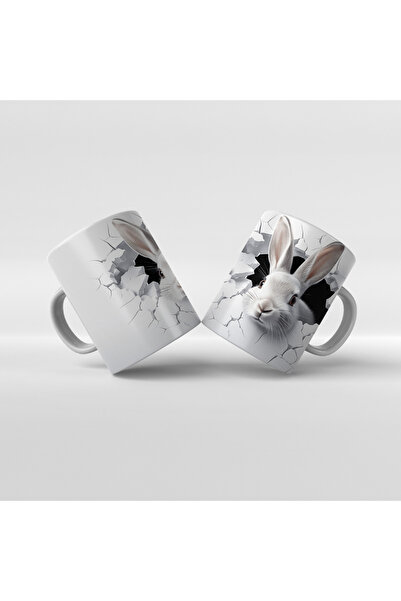 Rengineshop كوب مطبوع عليه أرنب - 18