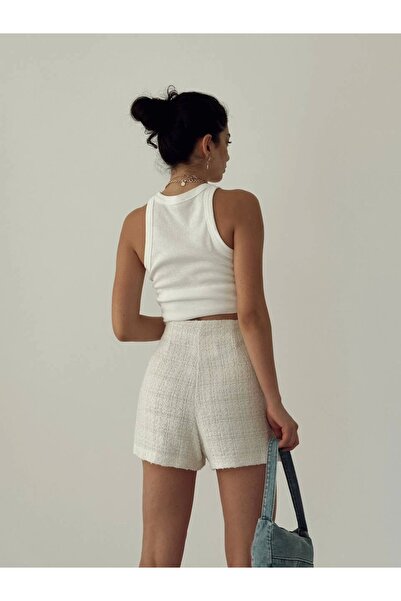 Bak Moda Tüvit Kumaş Şort Etek