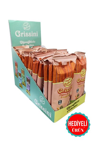 Frapella 12 Pack Grissini - with Hot Pepper and Thyme, 70 Gr.