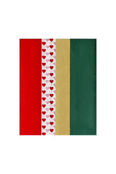 Flying Tiger Set of 12 Plush Paper 50 cm X 70 cm - Heart Shaped Gift Tag Set Valentine's Day