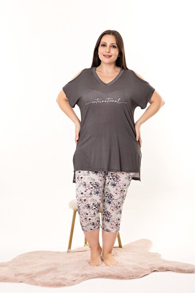 Lady Lingerie Σετ γυναικείας πιτζάμας με κοντό μανίκι, λεπτομέρεια στους ώμου...