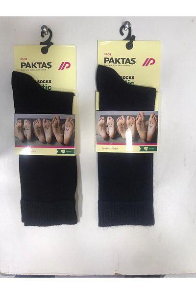 Soho Mood Pack of 6 Women's Diabetic Black Bamboo Socks