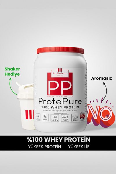 Hellobari Formula Protepure - 100% Whey Protein, Unflavored, 28 Servings