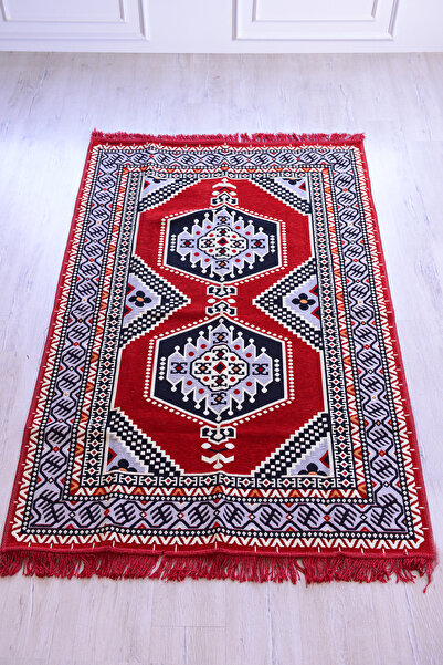 BAKIRÖZÜ HOME Şark Köşesi Halısı Modelleri Otantik Kilim Yahyalı Kırmızı