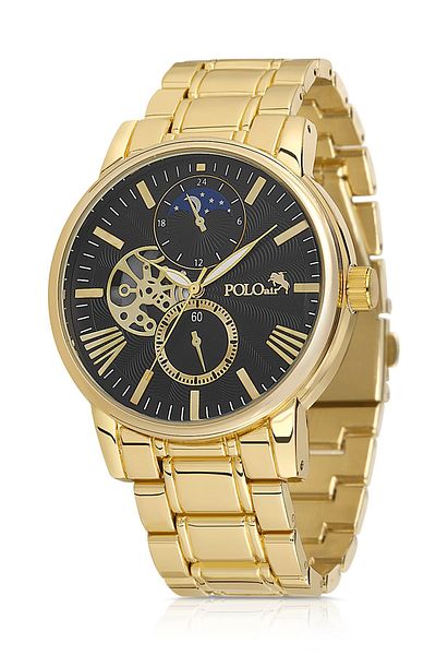 Polo Air Men's Wristwatch - Luxury Gold Black Color, Pl-0927E5X