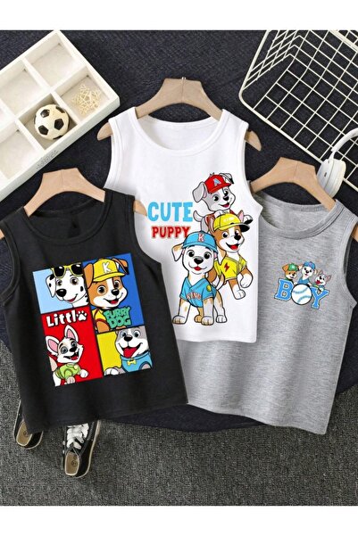 MORNİNG KİDS Μπλουζάκι για κορίτσια-αγόρια με μηδενικό μανίκι Λευκό-Γκρι-Μαύρ...