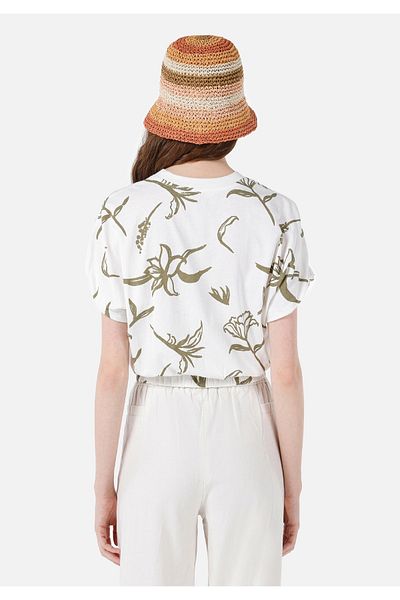 Colin's Tricou cu mânecă scurtă pentru femei, alb, cu imprimeu, cu decolteu normal, Cl 1068092