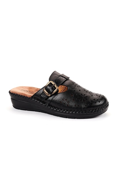 Forelli Cary Full Orthopedic Genuine Leather Closed Front Women's Slippers