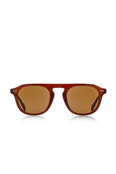 Kinary Unisex Sunglasses Brown Shiny 2029