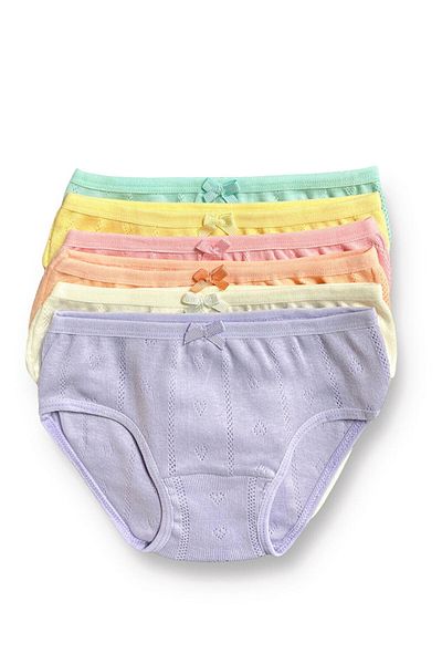 FORMO Pachet de 6 chiloți moale din bumbac pentru fete, în culori mixte, jacquard