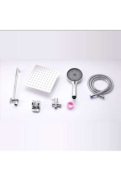 Choice 10 Inch Silver Baokemo 3-function Handheld Shower With Stainless Steel Angle Adjustable Extension Ar