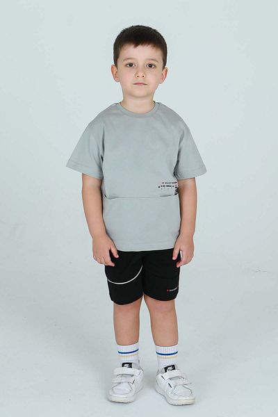 Black One UNISEX TEE SHIRT ΕΚΤΥΠΩΣΗ ΛΕΠΤΟΜΕΡΕΙΑΣ ΡΥΘΜΙΖΟΜΕΝΟ ΣΟΡΤΣ ΜΕ ΕΛΑΣΤΙΚΗ ΜΕΣΗ ΚΑΤΩ ΣΕΤ