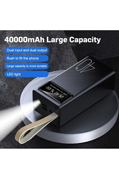 Asfal Taşınabilir 40000 Mah Powerbank Dijital Göstergeli Işıklı Kamp İçin Pow...