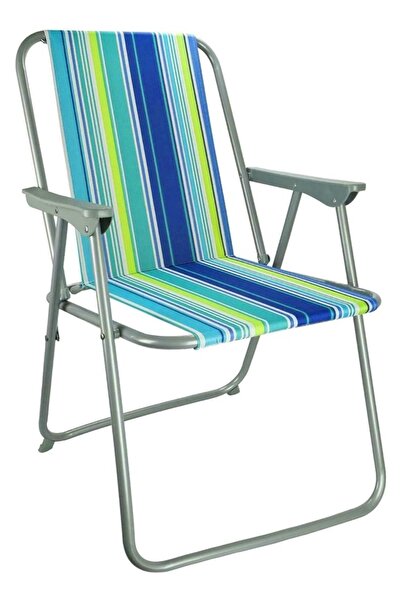 Cady One كرسي شاطئ قابل للطي بنمط مخطط للفناء والصيد والنزهات والشواء في الهو...