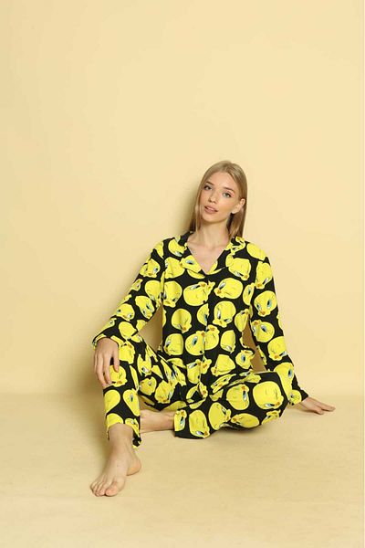 Sude Women's Front Button New Season Homewear Pajamas Set New Season