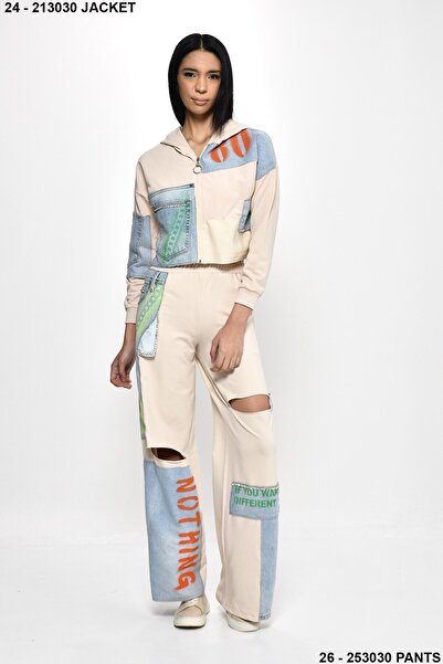 DQMANE Jeans Detailed Stone Design Set