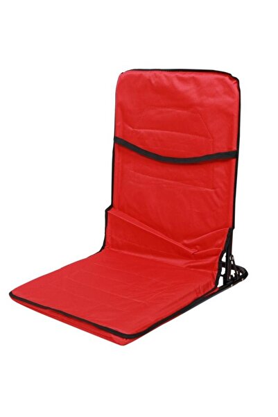 Cady One كرسي أرضي محمول قابل للطي للرحلات والتخييم باللون الأحمر