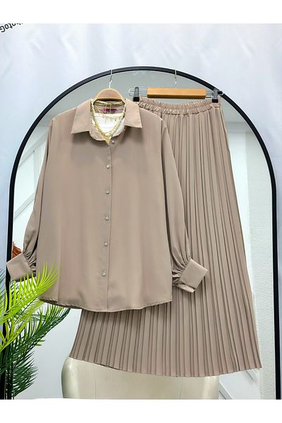 YEDİLALE Tesettes Tee with Skirt Plises