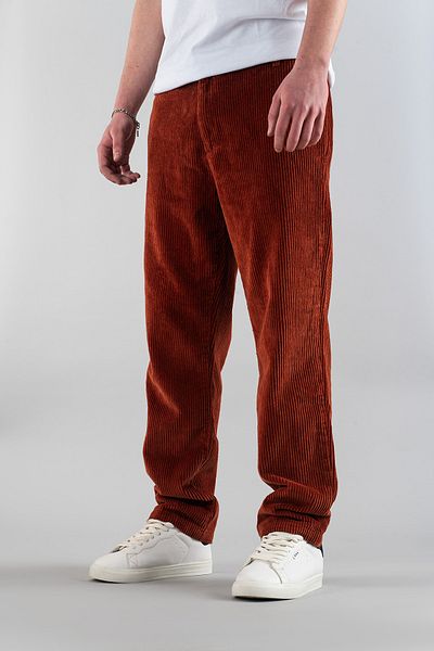 bombe Men's Trousers Corduroy Comfortable Fit Flexible Bagy Zip-Up Pants