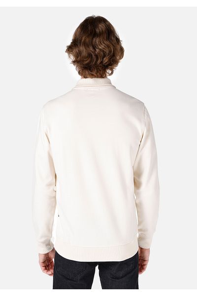 Colin's Tricou cu mânecă lungă Stone pentru bărbați, cu fermoar, cu croială normală