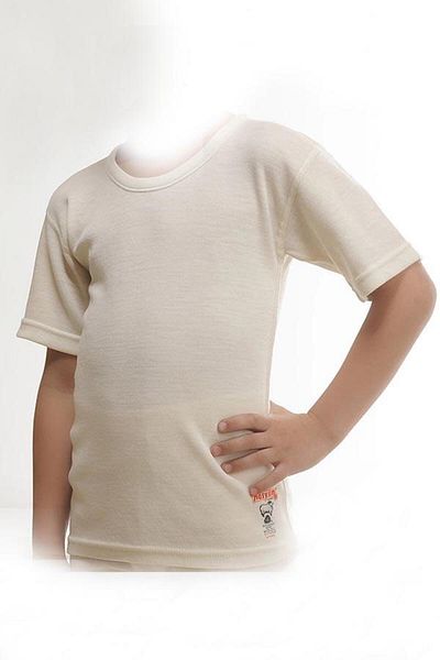 Hasyün Children's Merino Wool Short Sleeve Bronşit Undershirt
