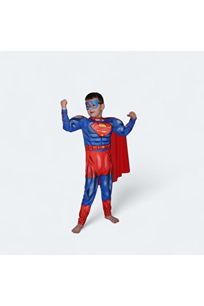 SEDİRLİ Σούπερμαν Μυώδης Στολή με Μάσκα και Μανδύα Παιδική Σούπερμαν Στολή με...