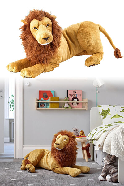 Binbirreyon Aslan Peluş Oyuncak Uyku Arkadaşı Detaylı Peluş 70cm PC408