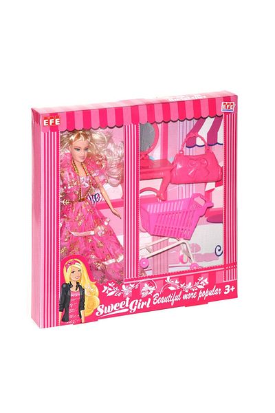 NillyToys 221 G-M Sweet Girl with Wardrobe - Market Car