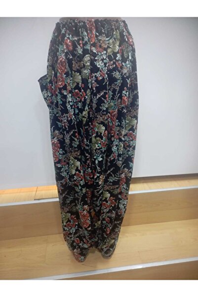 NUR TEKSTİL Kadın Siyah Desenli Pamuklu Viskon Beli Lastikl Tunceli Elazığ Ge...