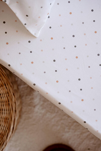 TBA COLLECTION Baby Size Elastic Sheet Set | Green Dots