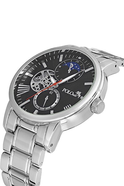 Polo Air Men's Silver Black Wristwatch - Luxury Pl-0927E3X