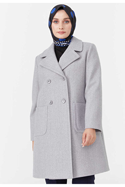 Setrms Gri Kruvaze Yaka Cepli Kaban