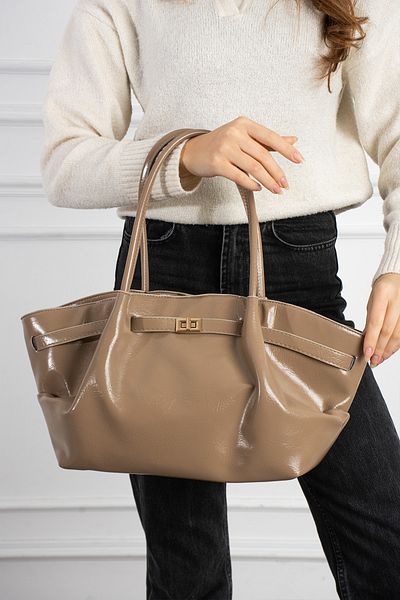 Mojeva Sahra Premium Mink Women's Hand and Shoulder Bag with Special Lock Accessories