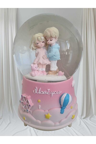 ARD IŞIKLI MÜZİKLİ PÜSKÜRTMELİ ROMANTİK SEVGİLİ CAM KAR KÜRESİ