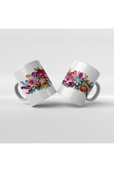 Rengineshop Floral Theme Printed Mug - 10