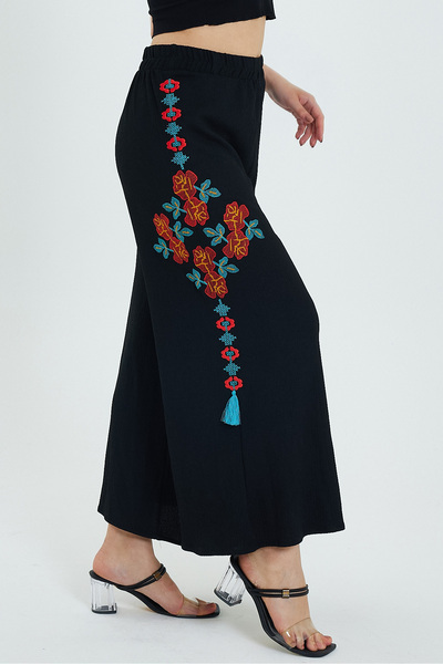 Rodi Women's Wide Leg Embroidered Trousers - 914