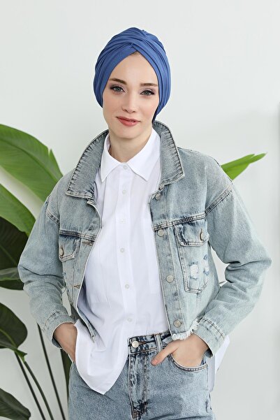 Aisha's Design Hijab Bonnet,B-9,Indigo