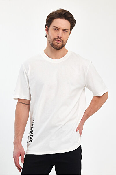 Rodi Erkek Arkası Rodi Baskılı Bisiklet Yaka T-shirt 2750