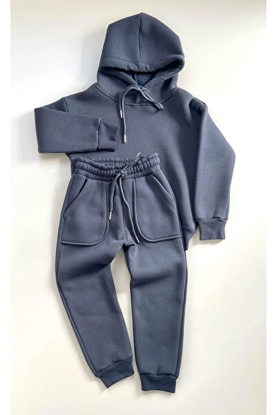 chipiques Σετ παιδικό χοντρό φούτερ σε μπλε ναυτικό χρώμα - Άνετο, ζεστό και ...