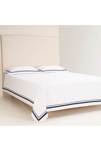 Penelope Set cuvertură pilota din satin 100% bumbac 240x260 cm bleumarin - Seria Vanessa
