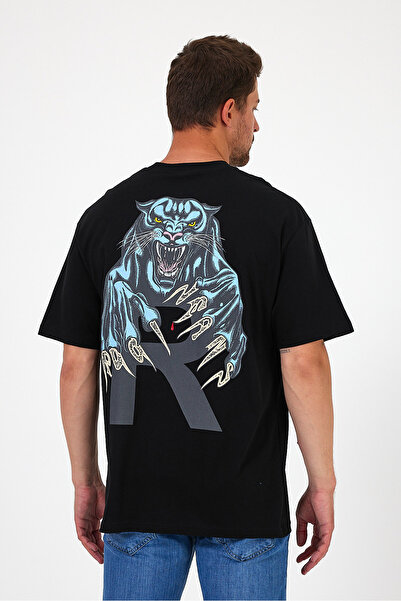Rodi Men's Lion Printed Crew Neck T-shirt - 7025