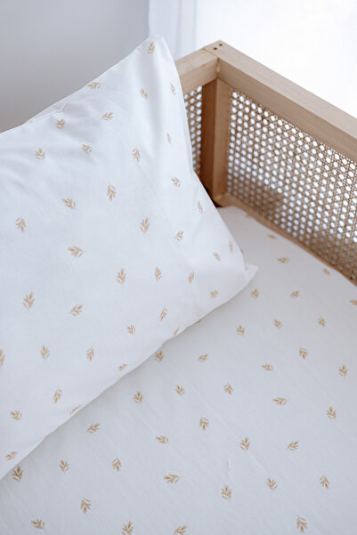 TBA COLLECTION Single Elastic Sheet Set |   Simple Brown Leaves