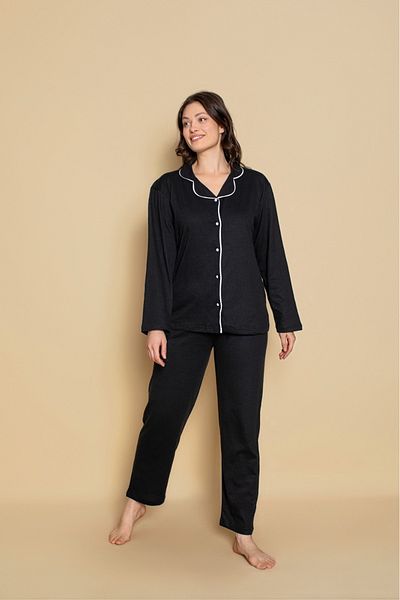 Ercan Women's Front Button New Season Homewear Pajamas Set New Season