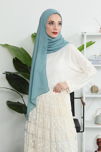 Aisha's Design شال شيفون بتصميم كلاسيكي عملي - PS-11